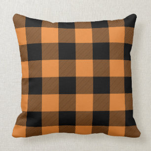 Kundenspezifische Farbe schwarz und orange Kissen