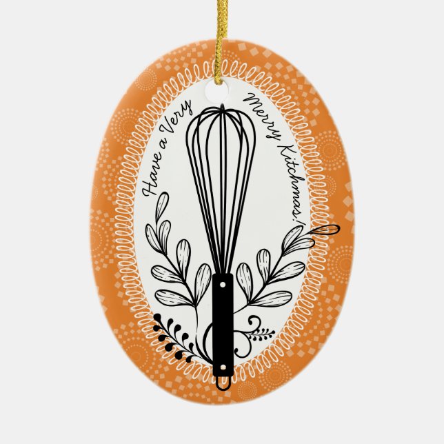 Kundenspezifische Farbe wischen kulinarische Keramikornament (Vorne)