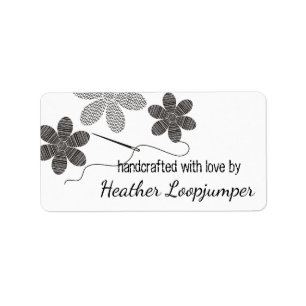 Kundenspezifische Farbkreuzstich-Blumenstickerei Adressaufkleber