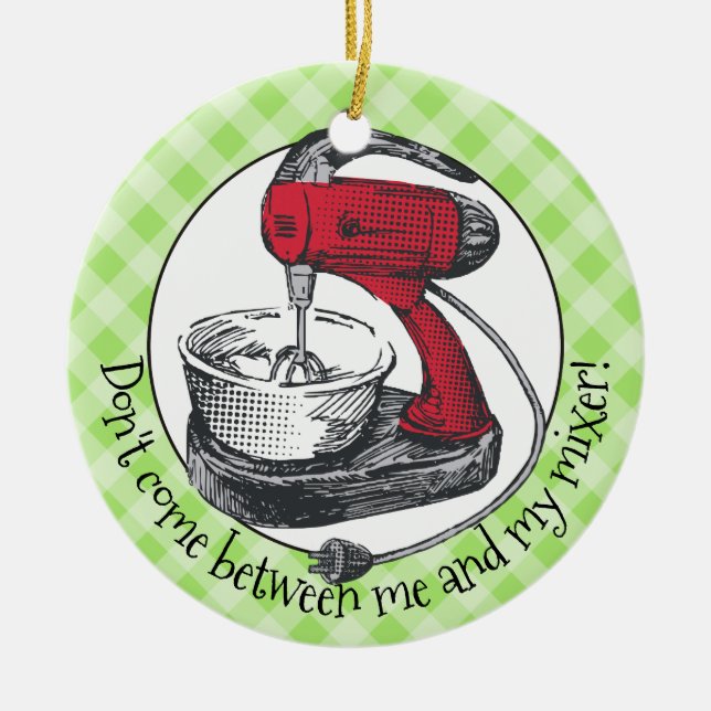 Kundenspezifische FarbRetro Standmischer Keramik Ornament (Vorne)