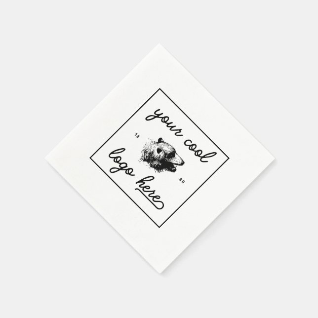 Kundenspezifische Firmenlogo Serviette (Ecke)