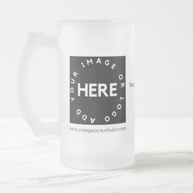 Kundenspezifische Firmenlogos & QR Unternehmenswer Mattglas Bierglas (Links)