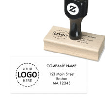 Kundenspezifische Firmenlogos und Anschrift Holz