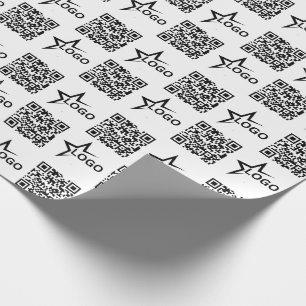 Kundenspezifische Firmenlogos und QR-Code Geschenkpapier