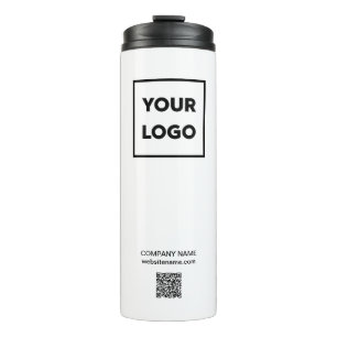 Kundenspezifische Firmenlogos und QR-Code Thermosbecher