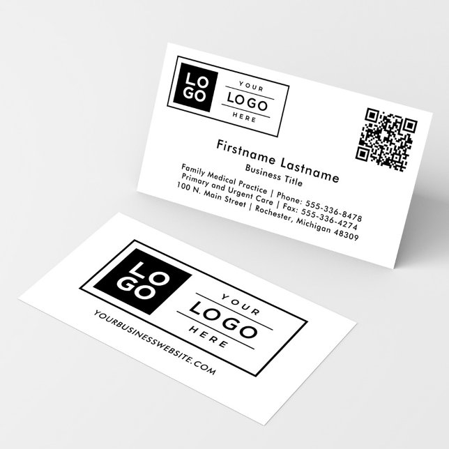 Kundenspezifische Firmenlogos und QR-Code Visitenkarte (Von Creator hochgeladen)