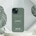 Kundenspezifische Firmenlogos und soziale Medien M iPhone Hülle<br><div class="desc">Mit diesem eleganten iPhone-Gehäuse mit individuellem Logo und Text fördern Sie Ihr Geschäft. Fügen Sie einfach Ihr Logo hinzu,  indem Sie auf "Personalisieren" klicken.</div>