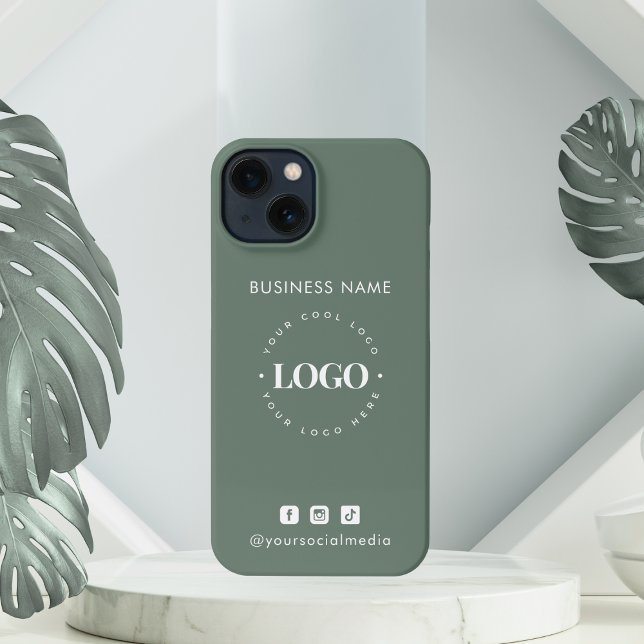 Kundenspezifische Firmenlogos und soziale Medien M iPhone Hülle (Von Creator hochgeladen)