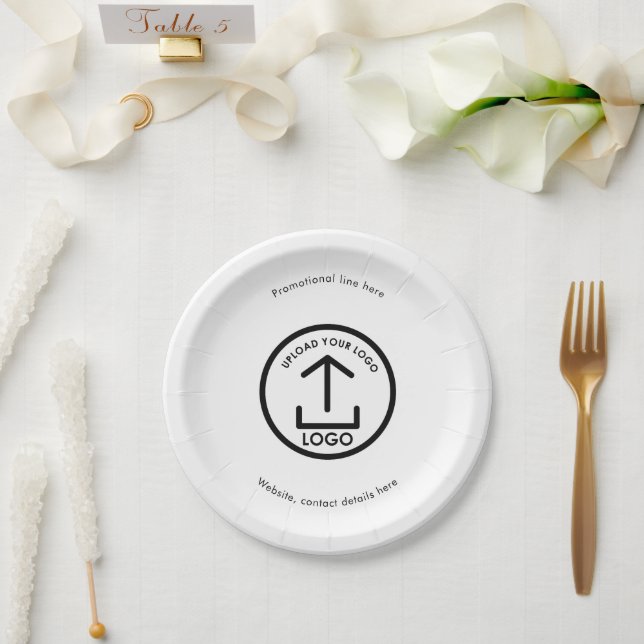 Kundenspezifische Firmenlogos und Textwerbung Pappteller (Hochzeit)