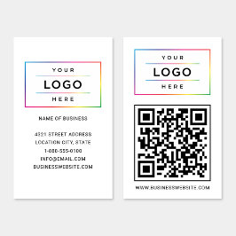 Kundenspezifische Firmenlogos und Website QR-Code Visitenkarte