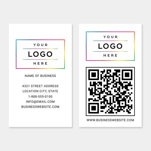 Kundenspezifische Firmenlogos und Website QR-Code Visitenkarte (Von Creator hochgeladen)