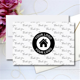 Kundenspezifische Firmenlogos und Werbebotschaften Dankeskarte