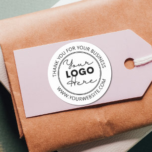 Kundenspezifische Firmenlogos Vielen Dank für Ihr  Runder Aufkleber