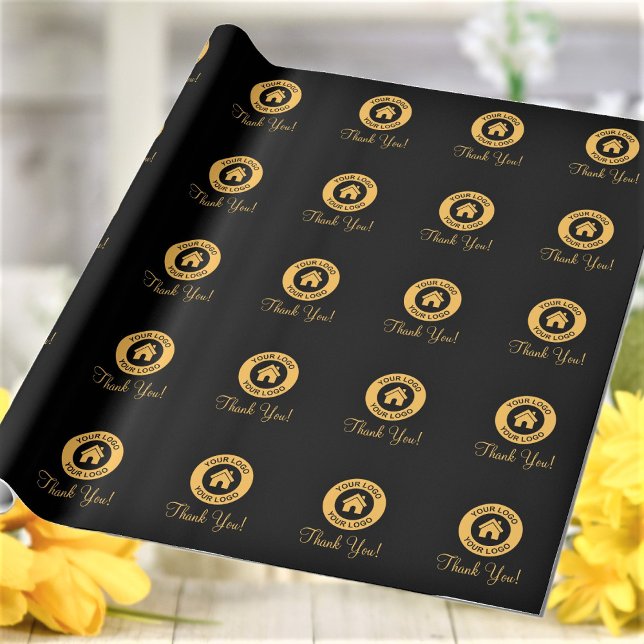 Kundenspezifische Firmenlogos Vielen Dank Geschenkpapier (Von Creator hochgeladen)