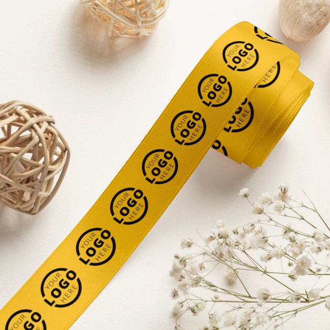 Kundenspezifische Firmenlogos Werbegeschenk Gelb Satinband (Von Creator hochgeladen)