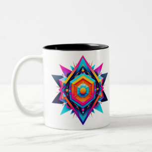 Kundenspezifische Firmenwerbung - Zwei-Foto-Logo Zweifarbige Tasse