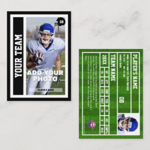Kundenspezifische Football Quarterback Trading Car Telefonnummerkarte