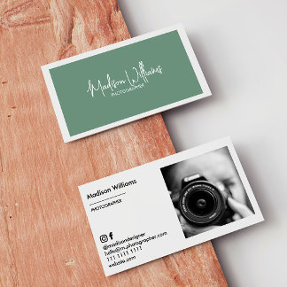 Kundenspezifische Foto Business Cards Minimal Stil Visitenkarte