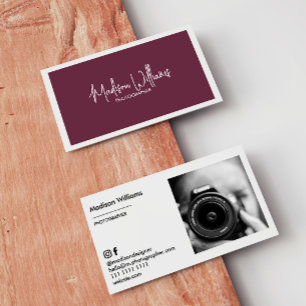 Kundenspezifische Foto Business Cards Minimal Stil Visitenkarte
