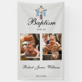 Kundenspezifische Foto Collage Christening Taufen Banner