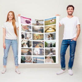 Kundenspezifische Foto-Collage Fleecedecke