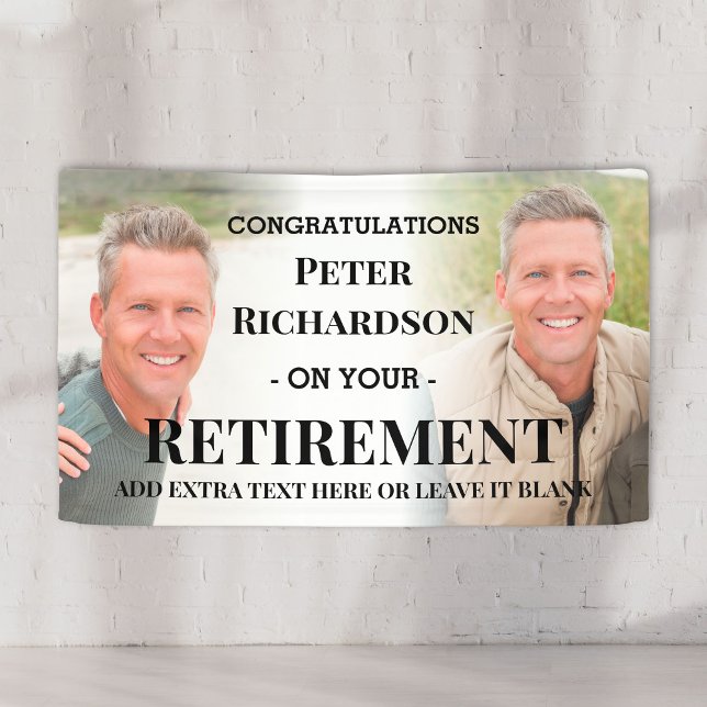 Kundenspezifische Foto Herzlichen Glückwunsch Ruhe Banner (Custom Photo Congratulations Retirement Banner
)