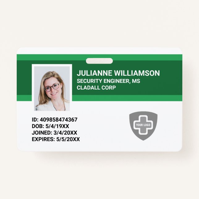 Kundenspezifische Foto-ID, Barcode- und Logo-Firma Ausweis (Vorderseite)