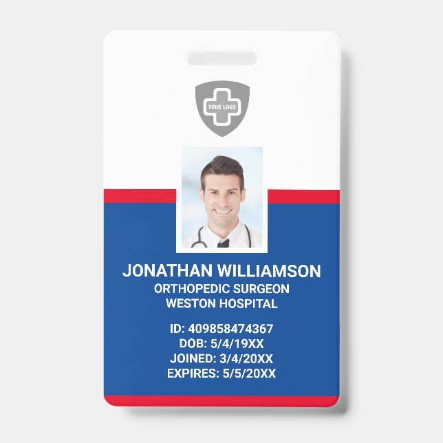 Kundenspezifische Foto-ID, Barcode- und Logo-Firma Ausweis (Vorderseite)
