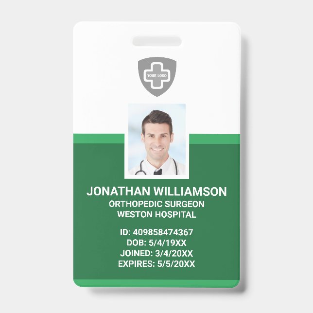 Kundenspezifische Foto-ID, Barcode- und Logo-Firma Ausweis (Vorderseite)