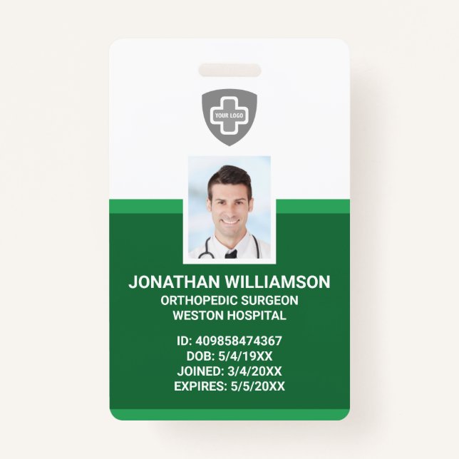 Kundenspezifische Foto-ID, Barcode- und Logo-Firma Ausweis (Vorderseite)