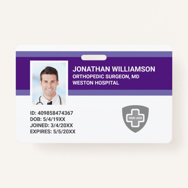 Kundenspezifische Foto-ID, Barcode- und Logo-Firma Ausweis (Vorderseite)