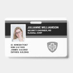 Kundenspezifische Foto-ID, Barcode- und Logo-Firma Ausweis<br><div class="desc">Dauerhaftes, hochwertiges, zweiseitiges Foto Identification Abzeichen für Unternehmen/Krankenhäuser. Auf der Vorderseite, einfach hinzufügen Sie Ihr Firmenlogo (oder löschen), Mitarbeiter Foto, Name, Titel und ID Informationen. Fügen Sie auf der Rückseite zusätzliche Zeilen benutzerdefinierten Textes hinzu, d. h. Geschäftsadresse, E-Mail, Telefonnummer, Gebäude-Position usw. Fügen Sie auch einen Bar Code, QR-Code oder Firmenlogo...</div>