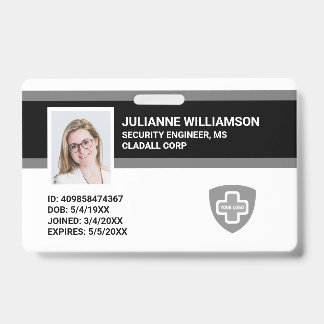 Kundenspezifische Foto-ID, Barcode- und Logo-Firma Ausweis