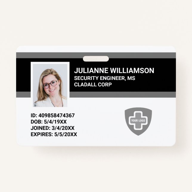 Kundenspezifische Foto-ID, Barcode- und Logo-Firma Ausweis (Vorderseite)