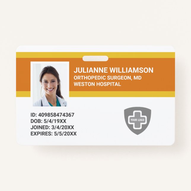 Kundenspezifische Foto-ID, Barcode- und Logo-Firma Ausweis (Vorderseite)