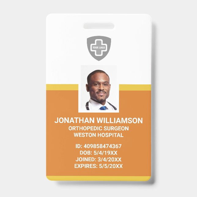 Kundenspezifische Foto-ID, Barcode- und Logo-Firma Ausweis (Vorderseite)