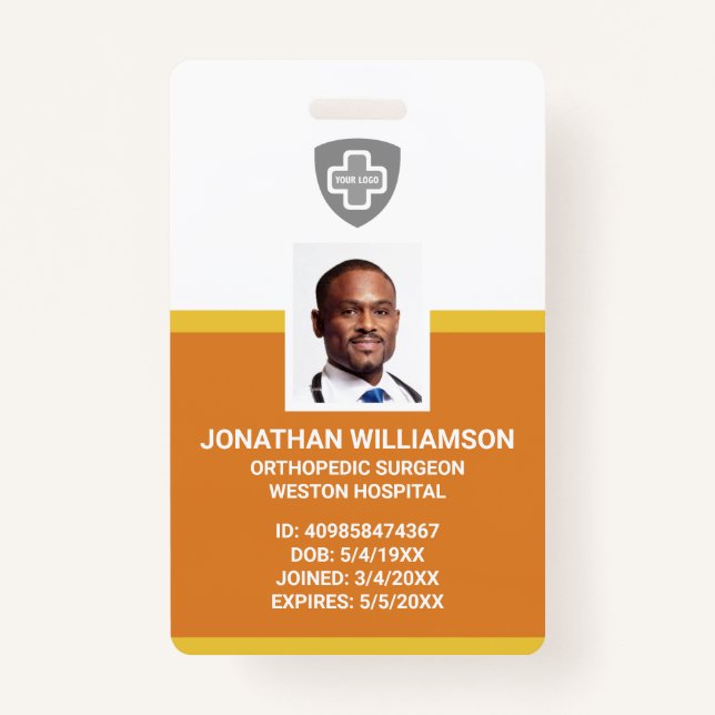 Kundenspezifische Foto-ID, Barcode- und Logo-Firma Ausweis (Vorderseite)