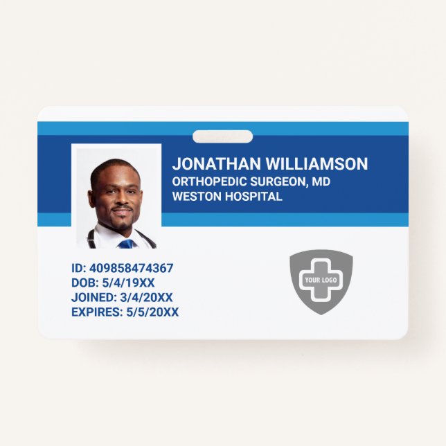 Kundenspezifische Foto-ID, Barcode- und Logo-Firma Ausweis (Vorderseite)