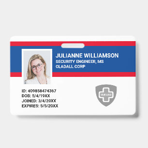 Kundenspezifische Foto-ID, Barcode- und Logo-Firma Ausweis