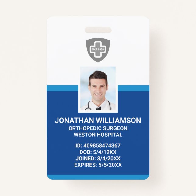 Kundenspezifische Foto-ID, Barcode- und Logo-Firma Ausweis (Vorderseite)