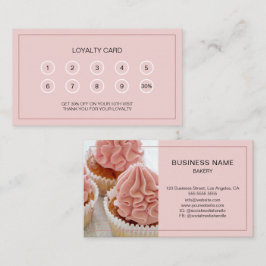 Kundenspezifische Foto Minimal rosa Bäckerei Treuekarte