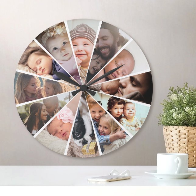 Kundenspezifische Foto Personalisierte Familienmit Runde Wanduhr (Von Creator hochgeladen)