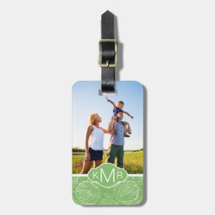 Kundenspezifische Foto-u. Monogramm-Kontur Gepäckanhänger