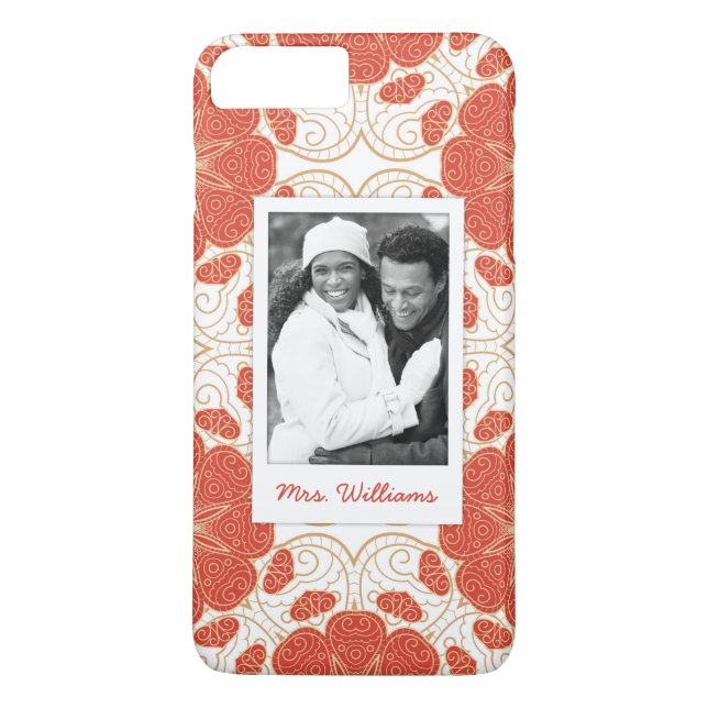Kundenspezifische Foto- und Goldfloralleitung Case-Mate iPhone Hülle (Rückseite)