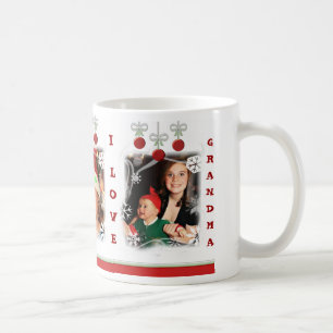 Kundenspezifische Foto-Weihnachtsgroßmutter-Tasse Kaffeetasse