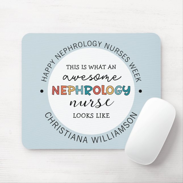 Kundenspezifische Funny Nephrology Nurses Week Wer Mousepad (Mit Mouse)