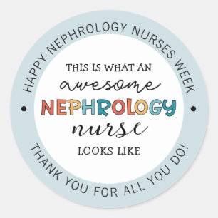 Kundenspezifische Funny Nephrology Nurses Week Wer Runder Aufkleber