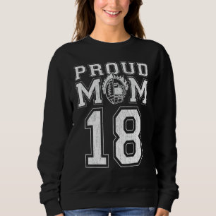 Kundenspezifische Fußball-Mama Nr. 18 für Fußball Sweatshirt