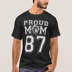 Kundenspezifische Fußball-Mama Nr. 87 für Fußball T-Shirt