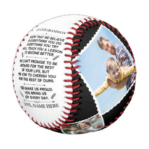 Kundenspezifische Geschenke an unseren Enkel mit 4 Baseball